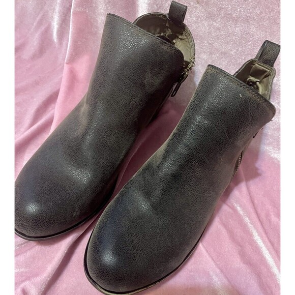 Jessica Cline Sz8 Women Black Double Zipper Ankle Boots - Picture 10 of 10